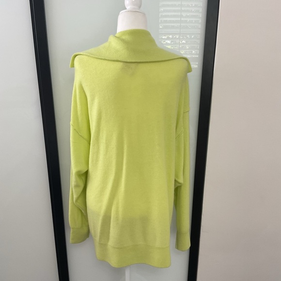 Free People Oversized Cashmere Cardigan in Lime Green NWT - Picture 5 of 6
